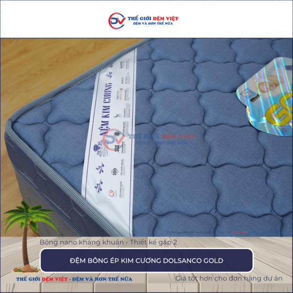 Đệm bông ép Kim Cương Dolsanco Gold